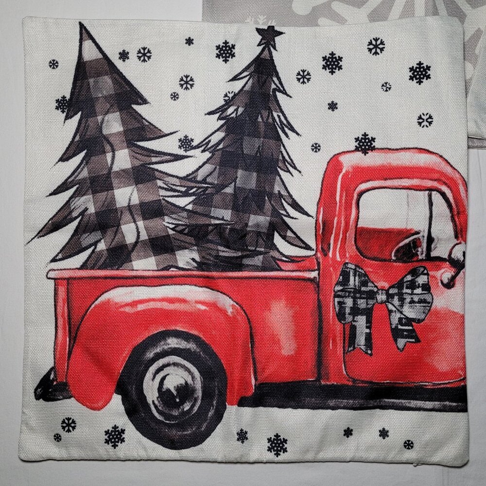 Christmas Throw Pillow Covers 18x18 in Set of 4 - Picture 3 of 10